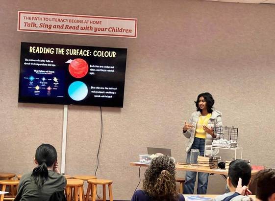 Teaching an astronomy lesson at the Richmond Public Library through SciQuest